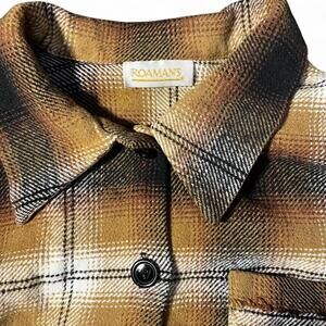 Roaman's Women's Brown and Multi Shirt